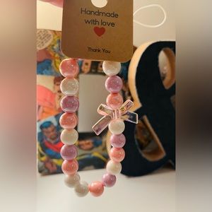 PINK BOW phone/key or bag charm